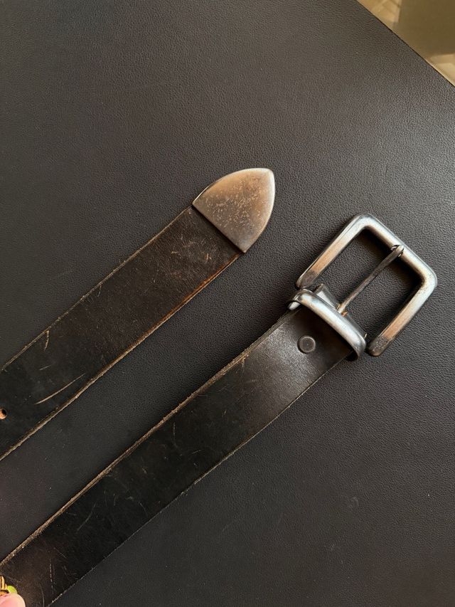 Cinturon suizo - cuero autentico. 115cm