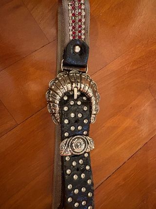 Cintura gioiello nera e argento