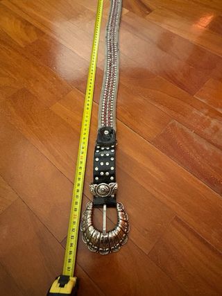 Cintura gioiello nera e argento