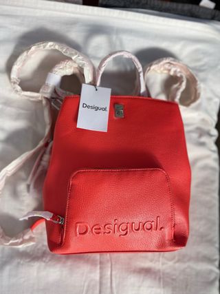 Mochila Desigual Roja/Naranja Nueva