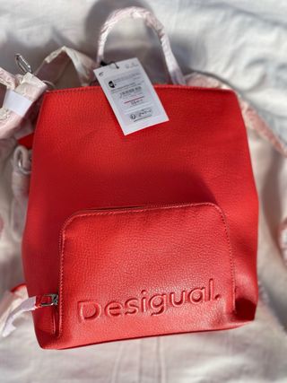 Mochila Desigual Roja/Naranja Nueva