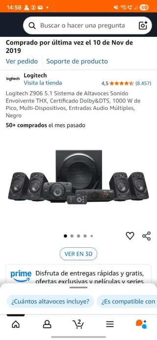 Logitech Z906 5.1 Home Cinema