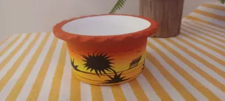 Souvenir ceramica deserto cammello tramonto