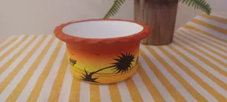 Souvenir ceramica deserto cammello tramonto