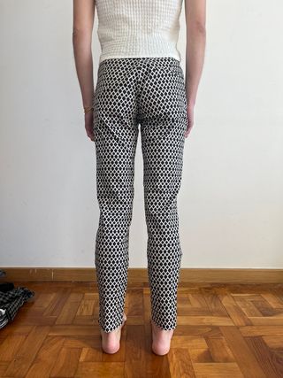 Pantalones de cuadros blanco y negro