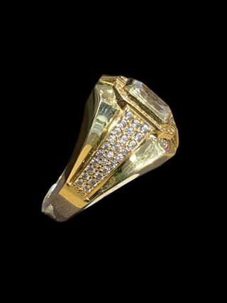 Anillo oro 18k con circonitas