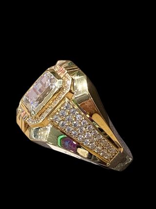 Anillo oro 18k con circonitas