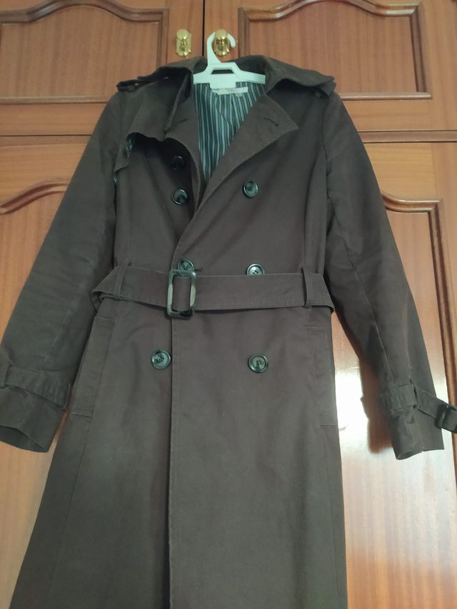 Gabardina Zara Marrón Talla 38