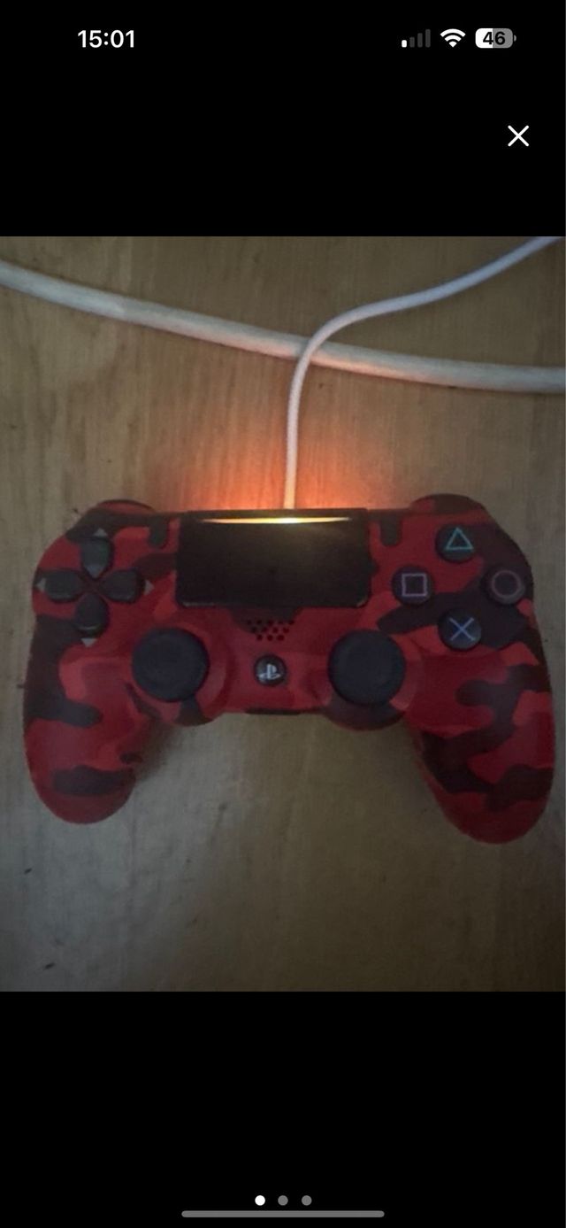 Controle PS4 Camuflado Vermelho (Peças)