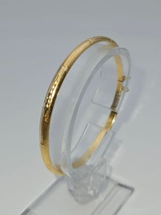 Pulsera de Oro 18K, Rígida, Media Caña, 8gr