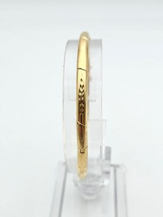 Pulsera de Oro 18K, Rígida, Media Caña, 8gr