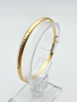 Pulsera de Oro 18K, Rígida, Media Caña, 8gr