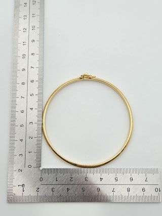 Pulsera de Oro 18K, Rígida, Media Caña, 8gr