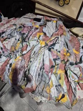 Camisa de seda estampada