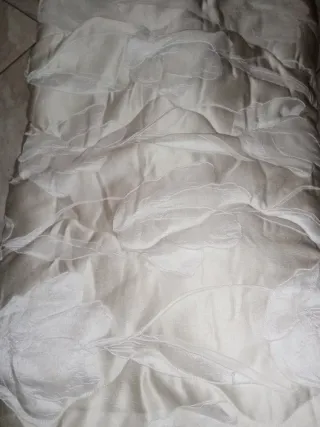 Trapunta in velluto bianco