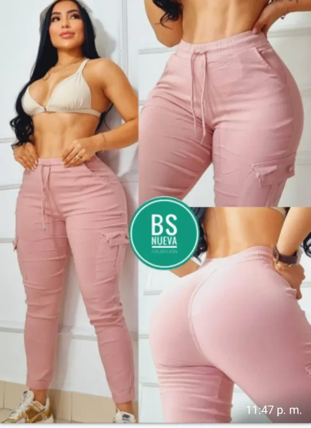 Pantaloni Cargo Rosa