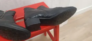 Botines Wonders Talla 37 Piel Negra