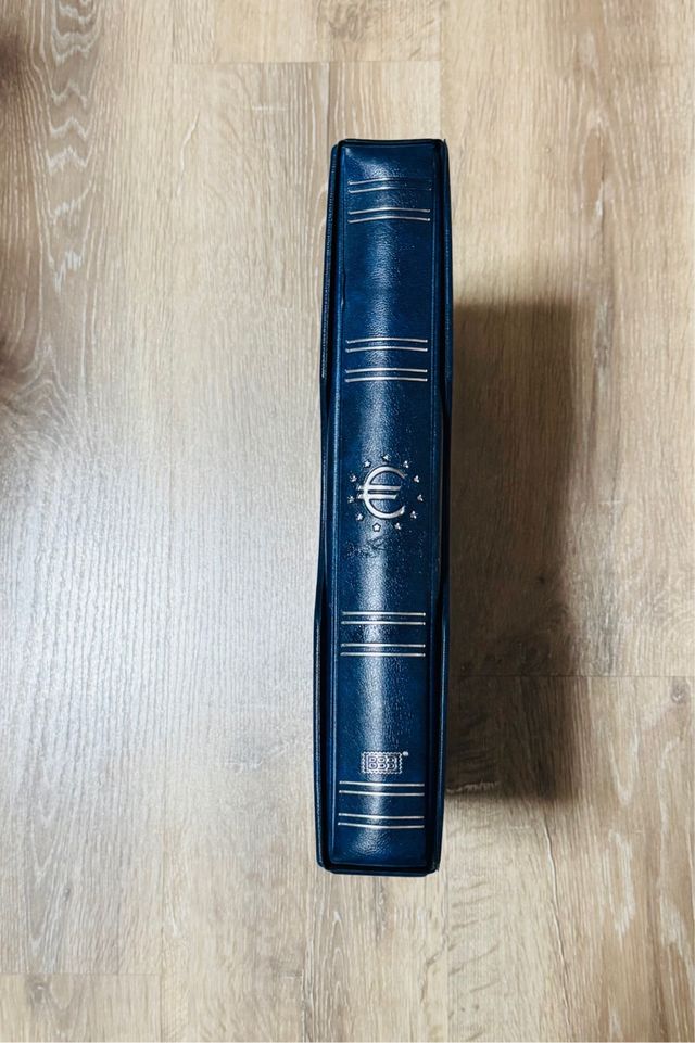 Álbum para moedas azul com símbolo euro