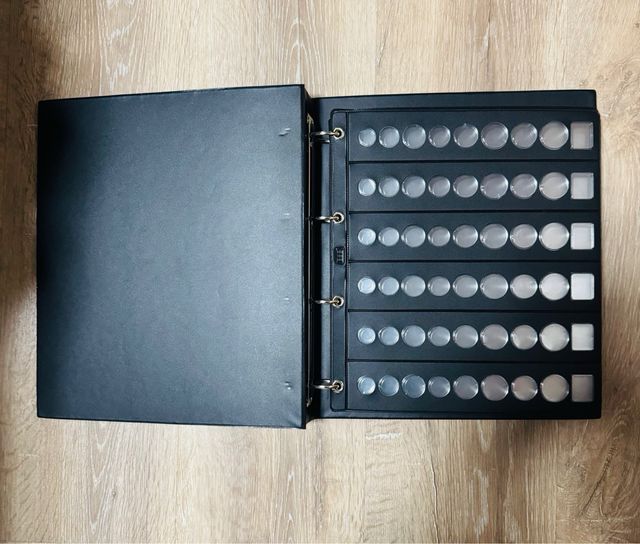 Álbum para moedas azul com símbolo euro