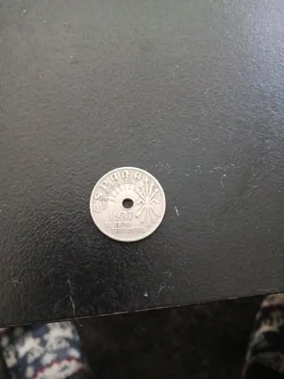 Moneda 25 céntimos España 1937