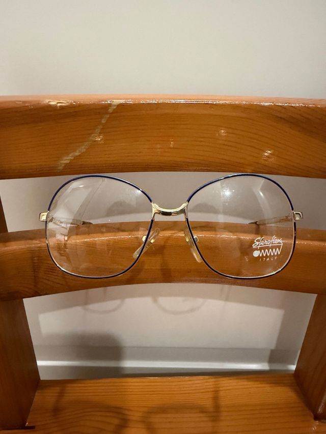Gafas Sferoflex Vintage Años 80 Azul/Dorado