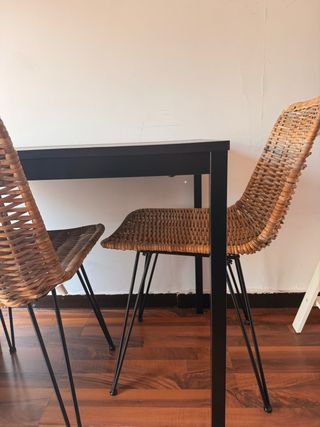 Sillas de ratán natural (2 unidades).