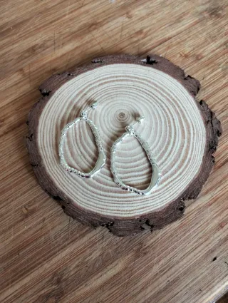 Pendientes plateados.