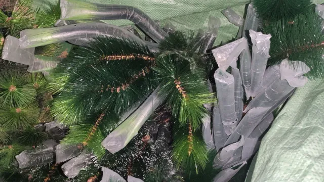 Lote Árboles Navidad Artificiales Verdes