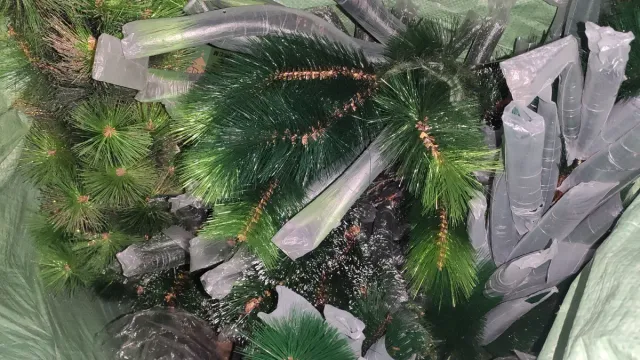 Lote Árboles Navidad Artificiales Verdes