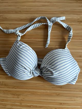 Parte de arriba bikini Tezenis rayas azul y blanco