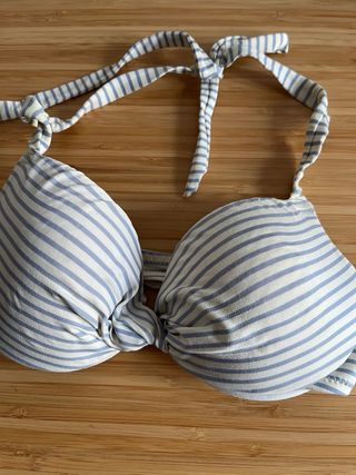 Parte de arriba bikini Tezenis rayas azul y blanco