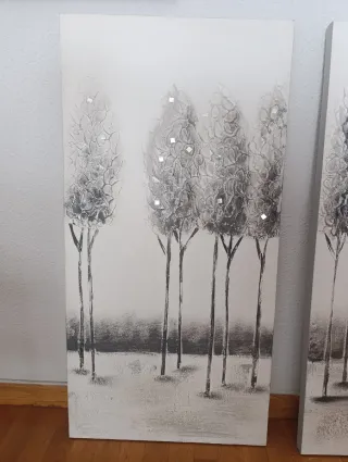 Quadri moderni con alberi astratti