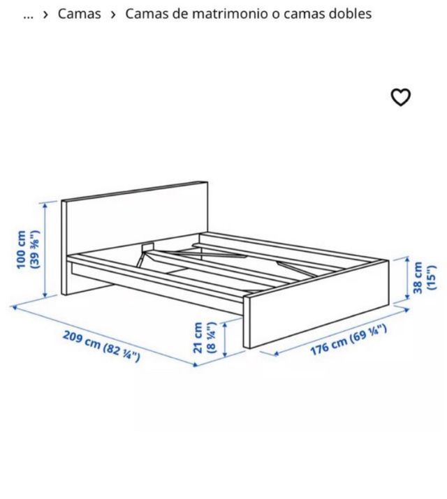 Letto Matrimoniale IKEA Malm 160x200