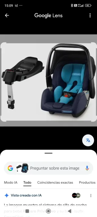 Silla coche bebé Recaro Privia Evo Isofix