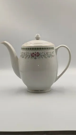 Juego de té porcelana fina floral