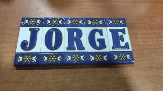 Lote 736 letras y números de azulejos