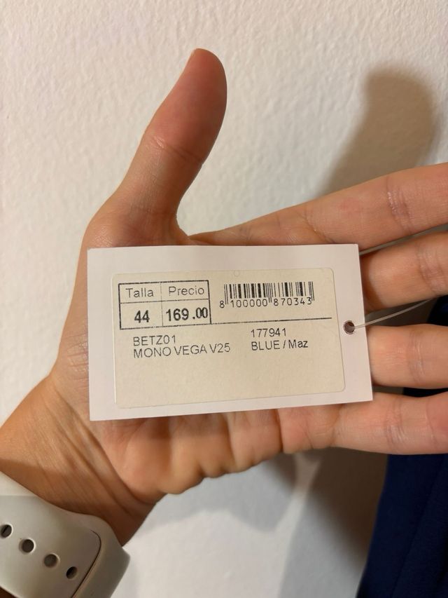 Mono azul de boda sin estrenar