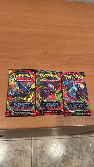 3 Sobres Pokémon Fuegos Fantasmales