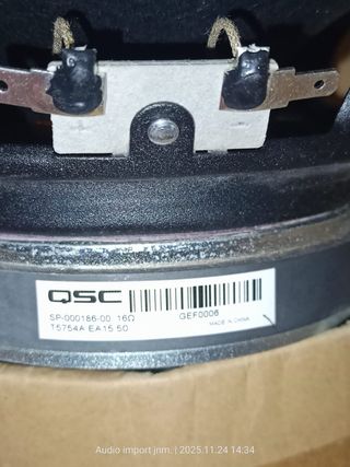 Altavoz coaxial 8”+1”  QSC AD-C820 Repuesto Nuevo