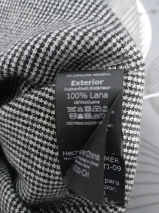 Vestido Carolina Herrera Gris y Blanco