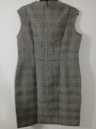 Vestido Carolina Herrera Gris y Blanco