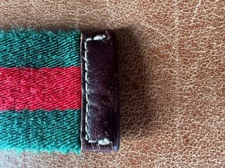 Cintura Gucci a righe verdi e rosse