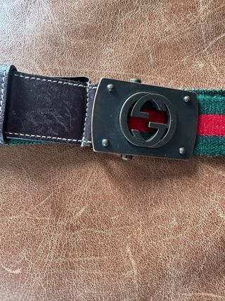 Cintura Gucci a righe verdi e rosse