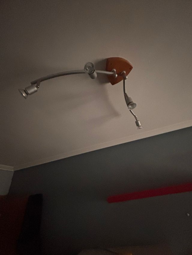 Lámpara techo 4 focos orientables