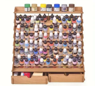 Wood Organizer for Paint Bottles