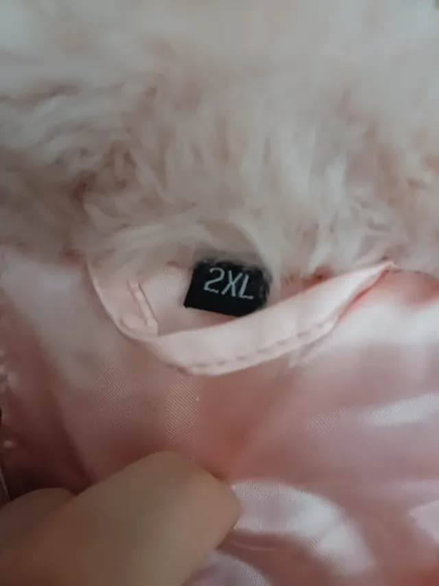 Abrigo invierno peluche rosa 3/4 tallas grandes