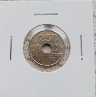 25 Pesetas 1992 Torre del Oro. Sevilla