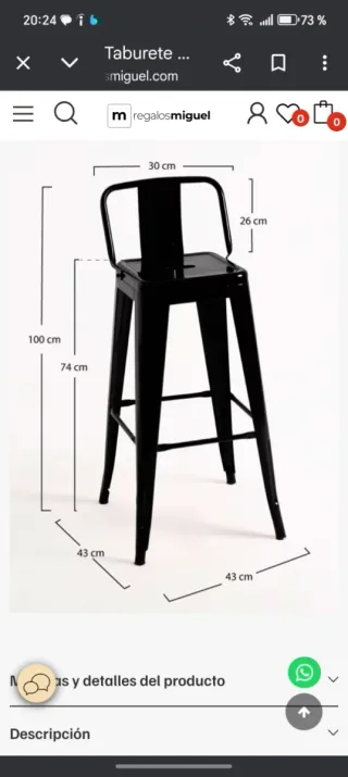 Banquetas de cocina metálicas negras