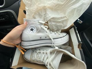 Converse blancas plataforma