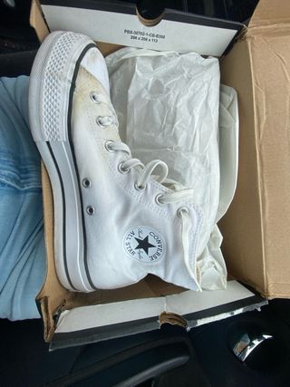 Converse blancas plataforma